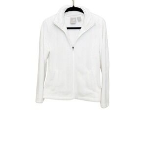 FREE2B White Plush Zip-Up Fleece Jacket (Sz S)